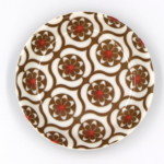 Kiitos 格子花 ブラウン 12㎝プレート
Size・・・12×h2.2