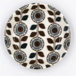 Kiitos ラインフラワー ブラウン 12㎝プレート
Size・・・12×h2.2