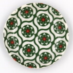 Kiitos 格子花 グリーン 12㎝プレート
Size・・・12×h2.2