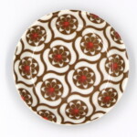 Kiitos 格子花 ブラウン 12㎝プレート
Size・・・12×h2.2